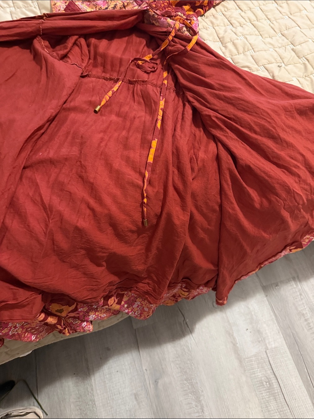 Free People Red and Pink Floral Maxi Dress - Picture 10 of 10